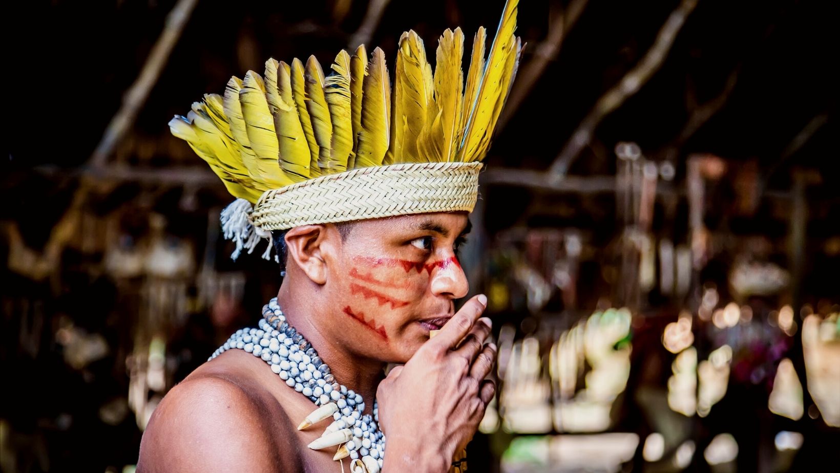 Indigenous tribe in Amazon, Brazil.