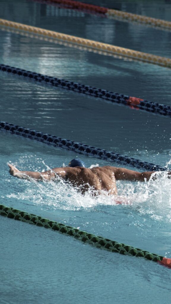 Swimming competition during Olympics