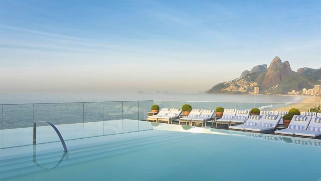 Rooftop of a luxury hotel in Rio de Janeiro, Brazil.