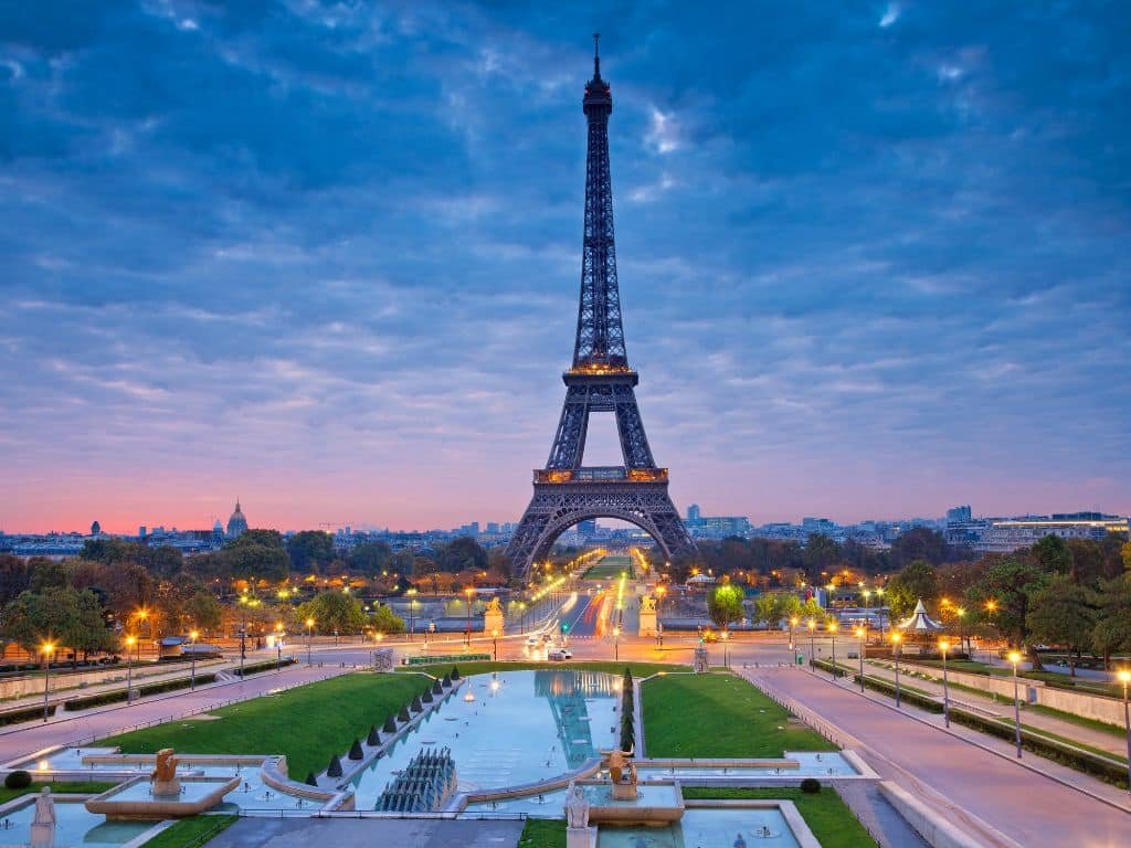 Enchanting Eiffel Tower view, a quintessential representation of Paris' allure