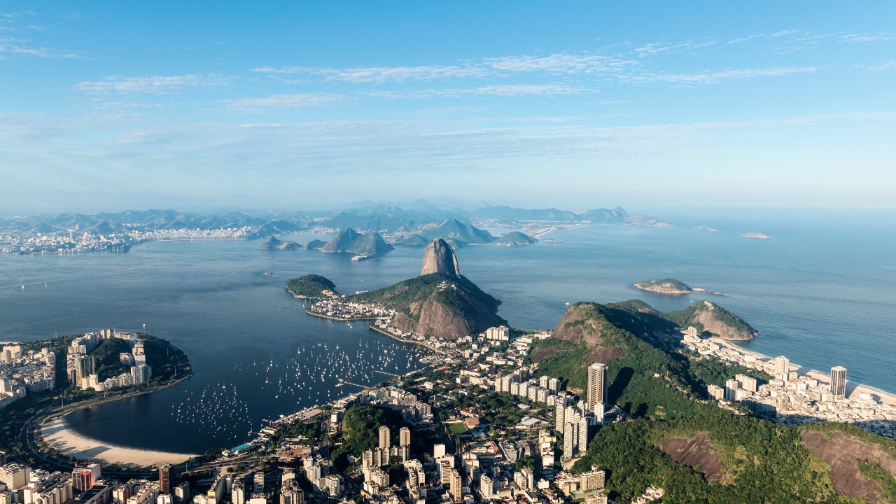 Aerial view from Rio de Janeiro, Brazil.