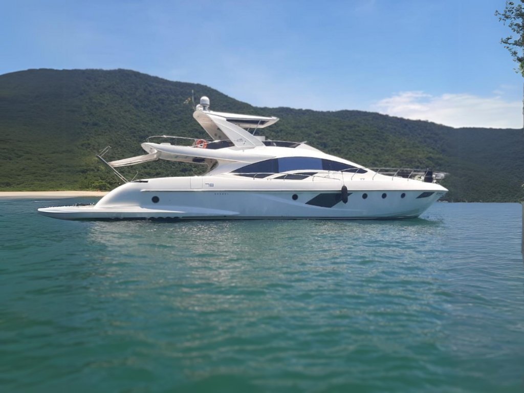 Picture of a Intermarine 78', a luxury yacht, in Rio de Janeiro.