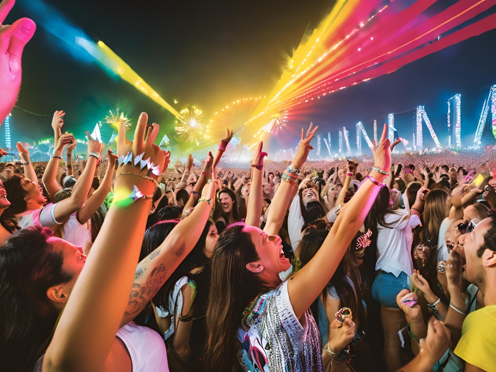 Fãs curtindo um show no Rock in Rio.