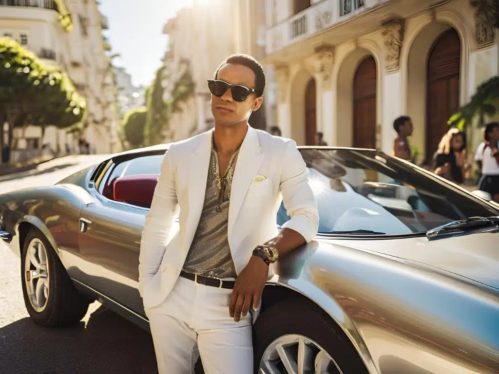 Man with sunglass next to a Luxury sport Car Rio de Janeiro