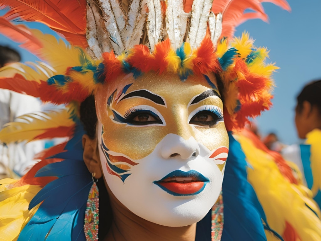 Woman into a Carnaval bloco in Rio de Janeiro.