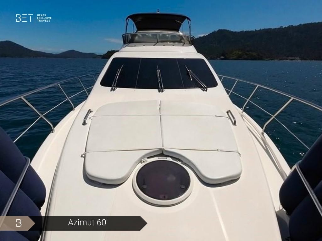 Azimut 60 luxury yacht available for rental in Angra's stunning coastline.