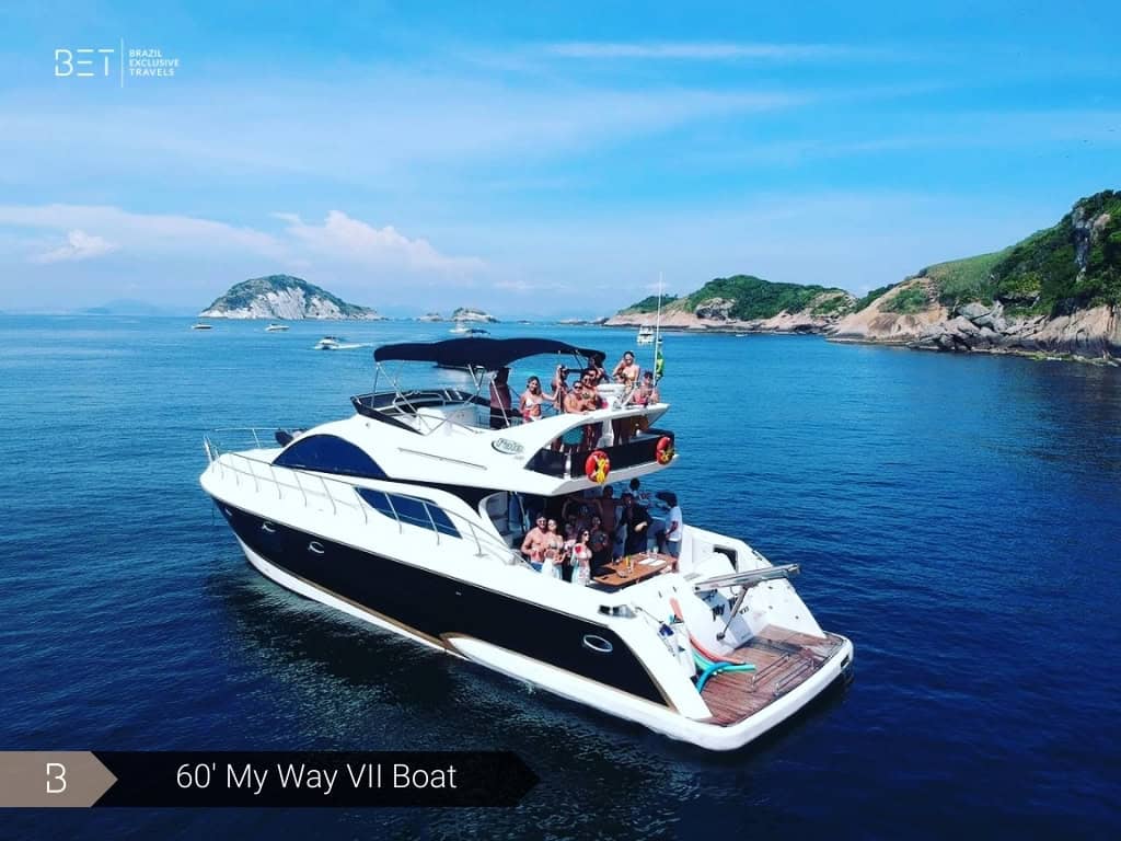 On My Way Boat 60 rental in Rio for luxury and adventure.