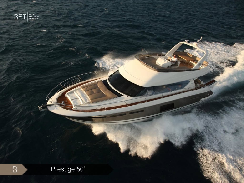 Prestige 60 yacht rental in Rio, delivering first-class comfort.