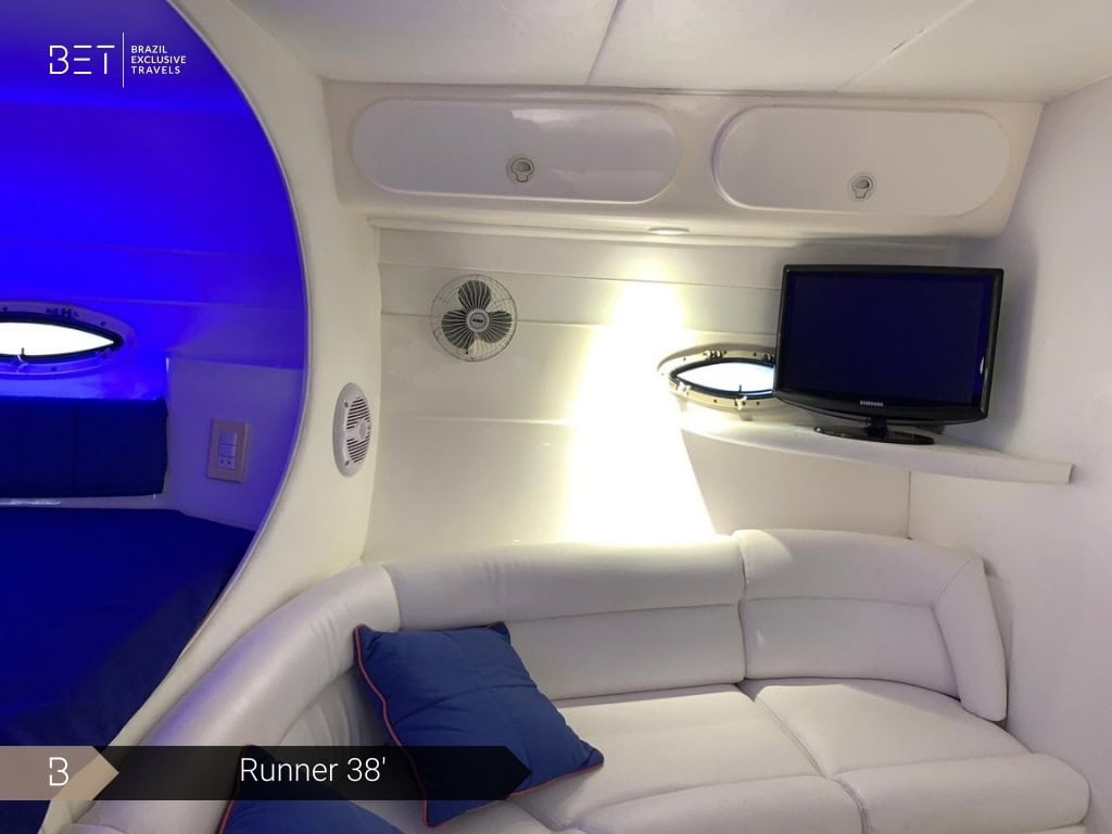 Runner 38 yacht rental in Angra for exciting group outings.