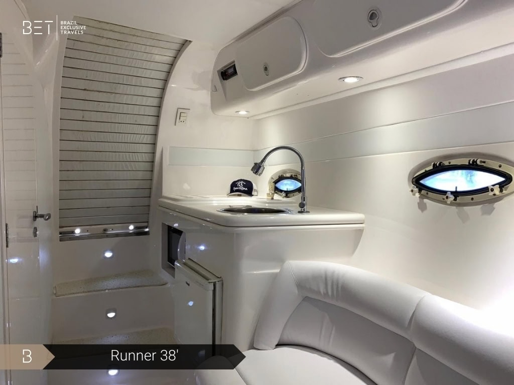 Runner 38 yacht rental in Angra for exciting group outings.