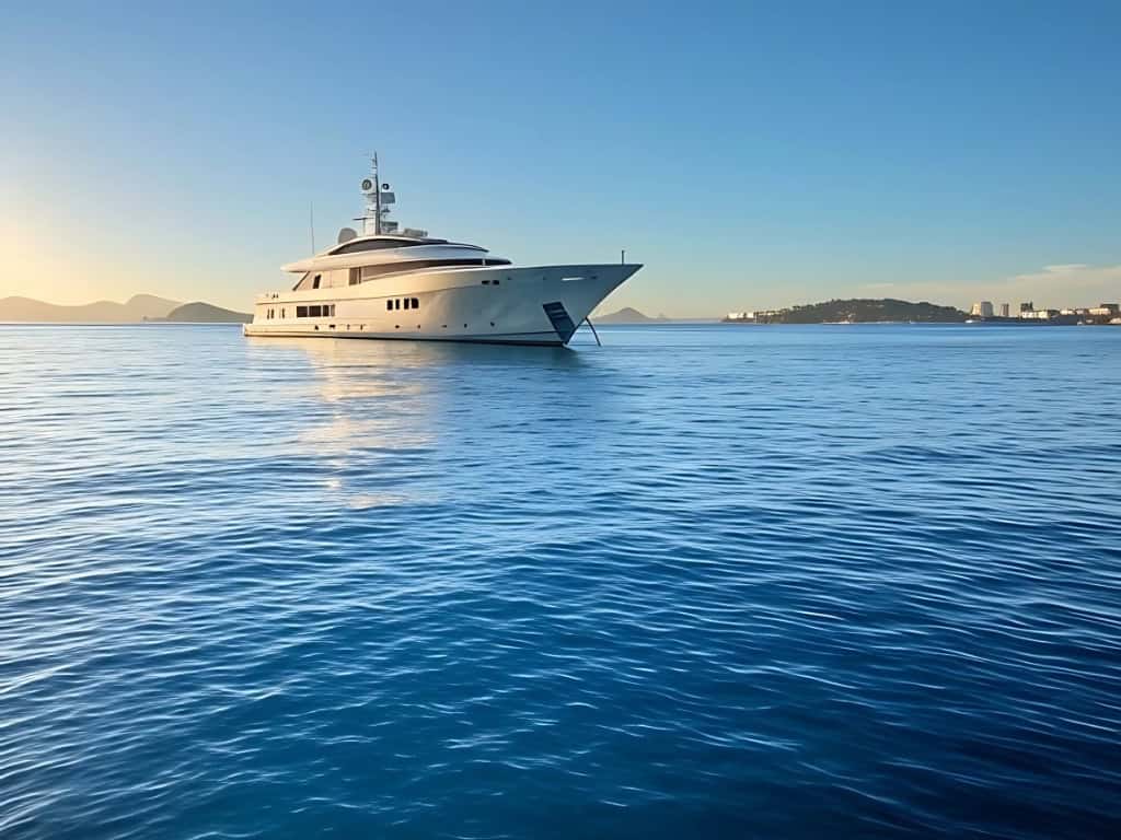 Luxury yacht in Rio de Janeiro, Brazil.