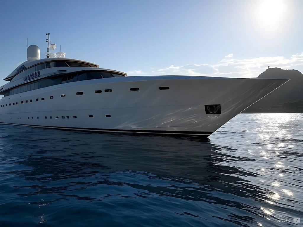 A luxury yacht in Rio de Janeiro, Brazil.