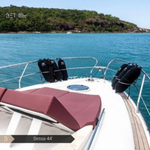 Picture of a Sessa 44', a luxury yacht in Rio de Janeiro, Brazil.