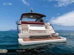 Picture of a Sessa 44', a luxury yacht in Rio de Janeiro, Brazil.