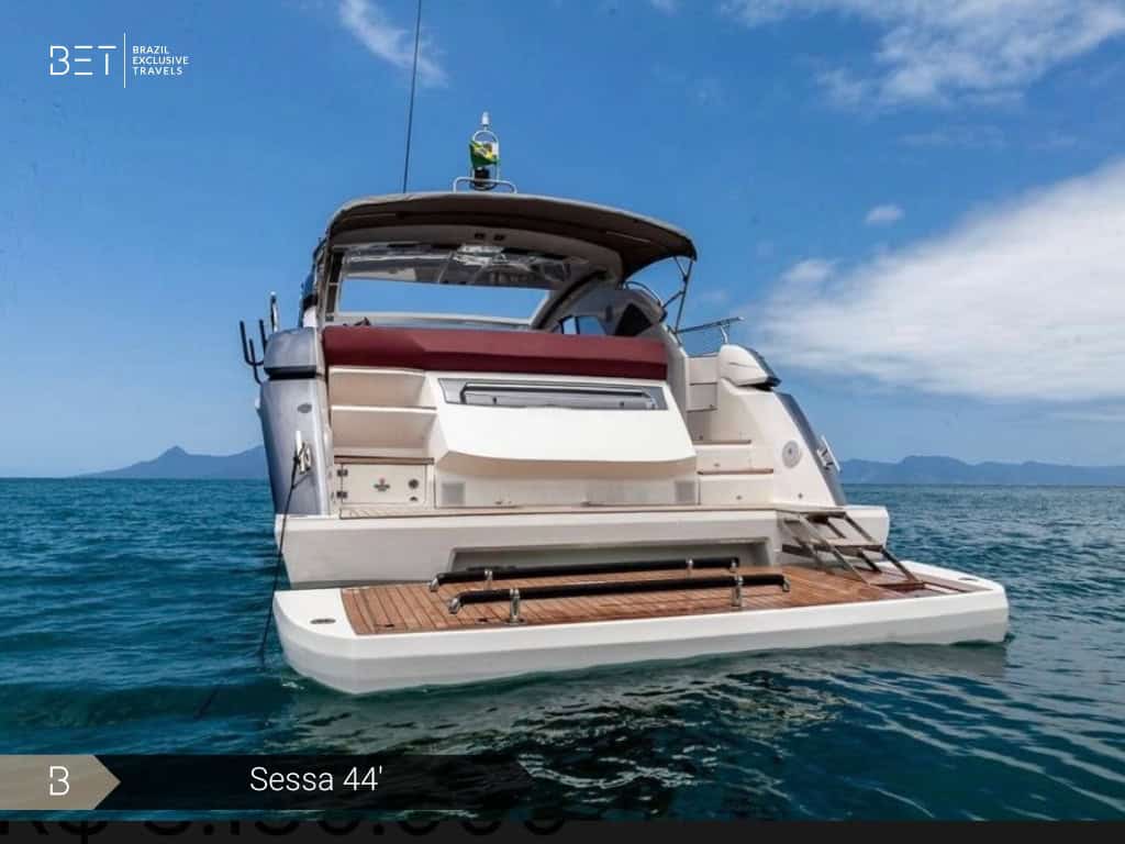 Picture of a Sessa 44', a luxury yacht in Rio de Janeiro, Brazil.