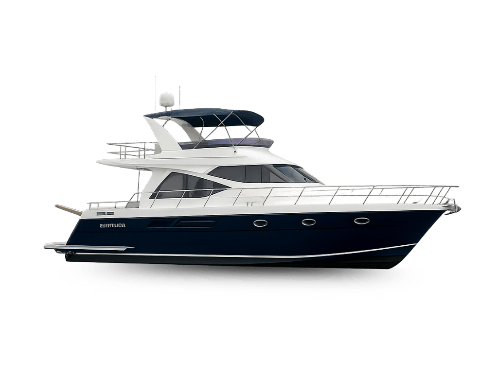 Tecnomarine 60' navegando ao longo do litoral da Zona Sul do Rio.