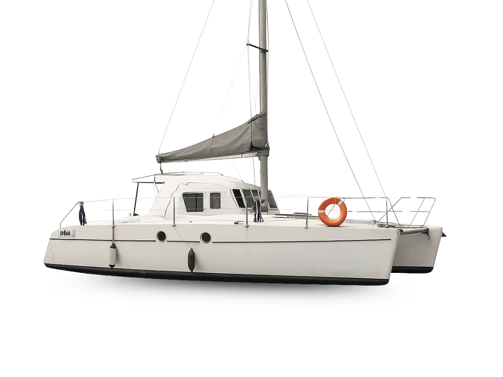Catamaran 37' catamaran for boat rental in Rio de Janeiro – ideal for group boat tours, events, and relaxing cruises along Rio’s coast.