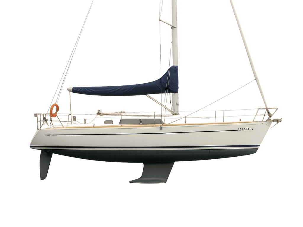 Veleiro 40' sailboat for boat rental in Rio de Janeiro – a serene and elegant option for boat tours and sailing experiences in Rio.