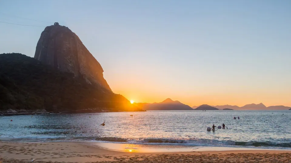 Praia Vermelha beach and Sugarloaf Mountain, featured in yacht tours in Rio de Janeiro