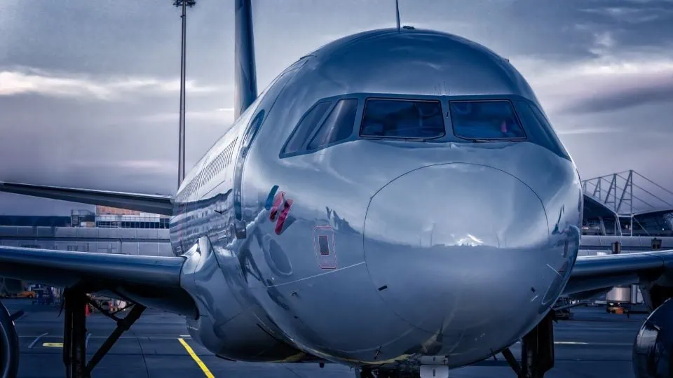 Modern aircraft preparing for a business class flight to Rio de Janeiro, symbolizing long-haul travel comfort.