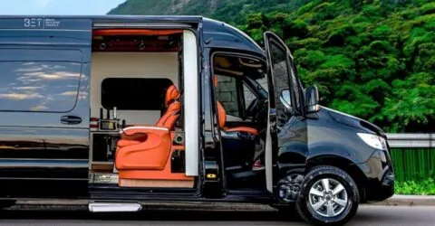 Aluguel de Mercedes Jet Van no Rio de Janeiro, Brasil