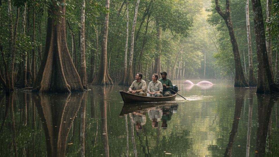 11 Guided wildlife experience during a luxury Amazon trip with river navigation and pink river dolphins