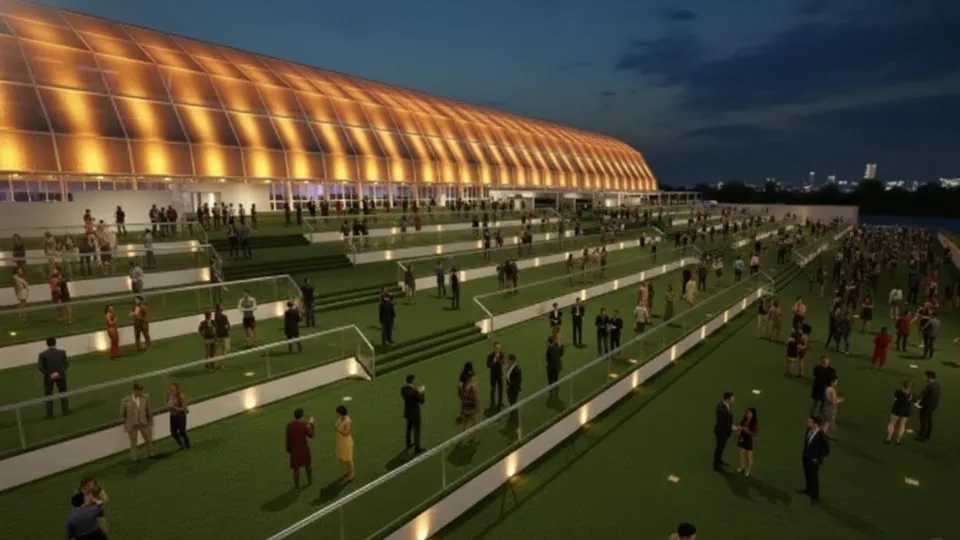 3 Rock in Rio VIP lounge with comfortable seating, ambient lighting and a premium festival atmosphere