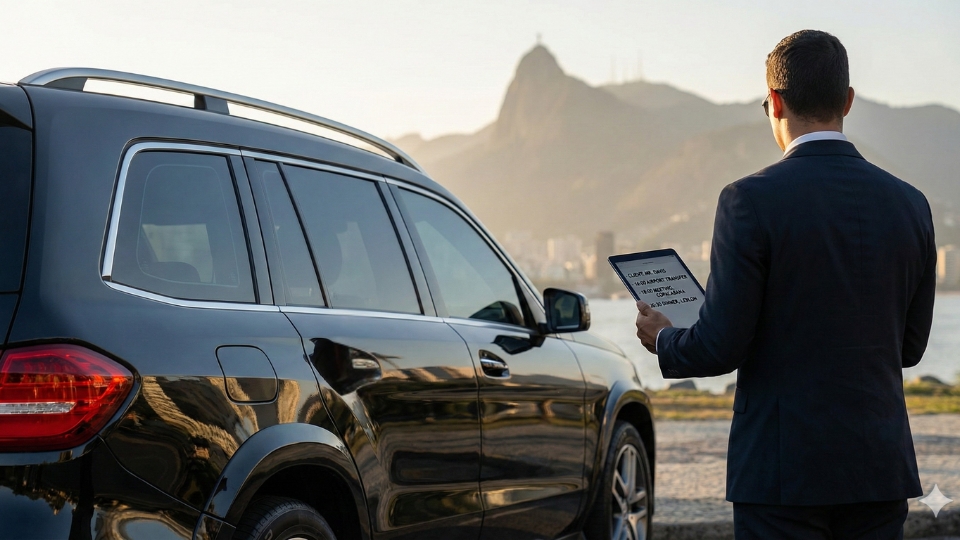 Private driver and concierge service in Rio de Janeiro preparing on the ground logistics for a high end traveler.