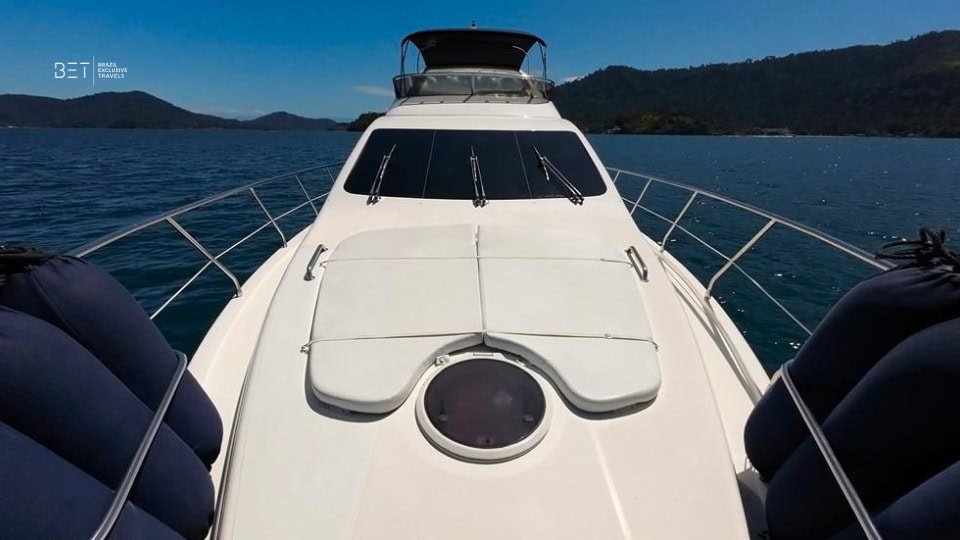 Azimut 60 luxury yacht available for rental in Angra's stunning coastline.