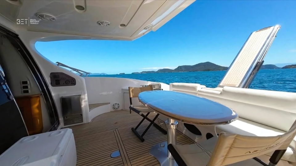 Azimut 60 luxury yacht available for rental in Angra's stunning coastline.