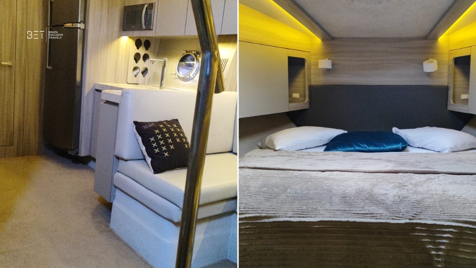 Cimitarra 60 yacht rental cruising Rio's iconic beaches.