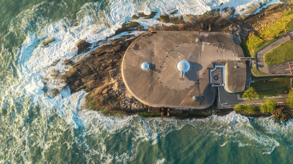 Things to do in Rio seen from above, with an aerial view of Forte de Copacabana and Copacabana Beach
