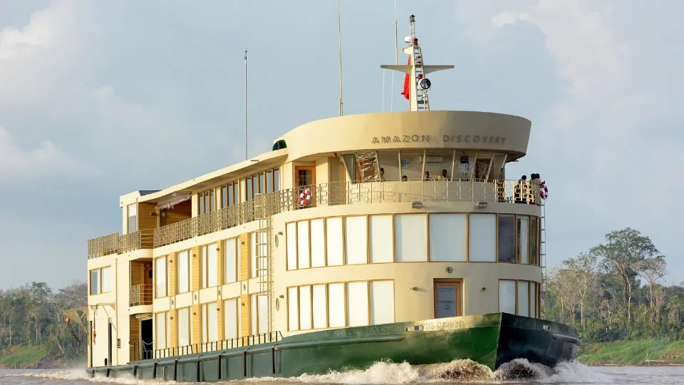 amazon luxury cruise Luxury river cruise in the Amazon reached via connecting flights to Brazil through Rio or São Paulo