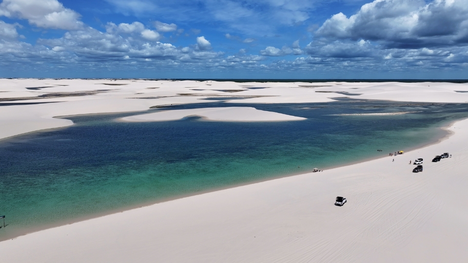 Blog - Lençois Maranhenses Article - 960 x 540 px aerial view of lençois maranhenses, in Maranhão, Brazil